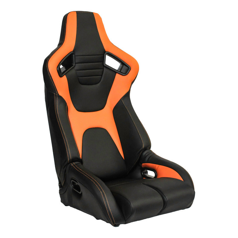 Par De Asientos Estilo De Carreras Pvc Con Deslizador