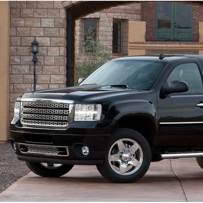 Chrome LED DRL Headlights for GMC Sierra 2007 to 2014