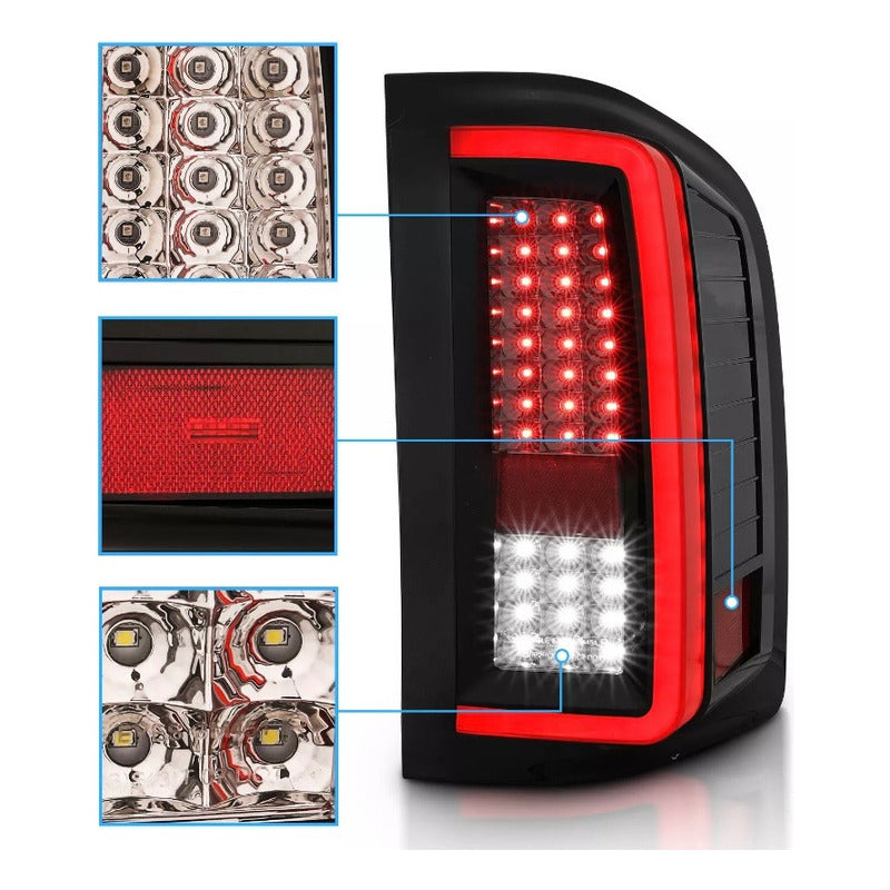 Calavera Led Silverado 1500 2500 3500 2007 2008 A 2014 Rojo