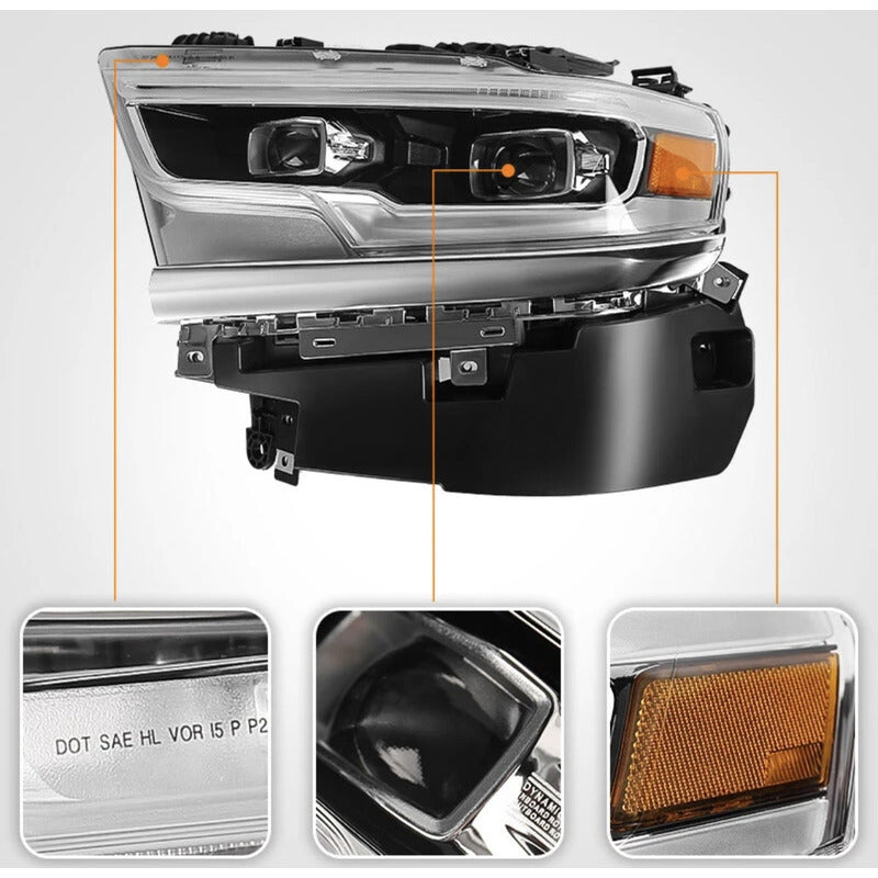 Faro Delantero Led Ram 1500 Lado Izquierdo 2019 A 2025 Izquierdo/conductor