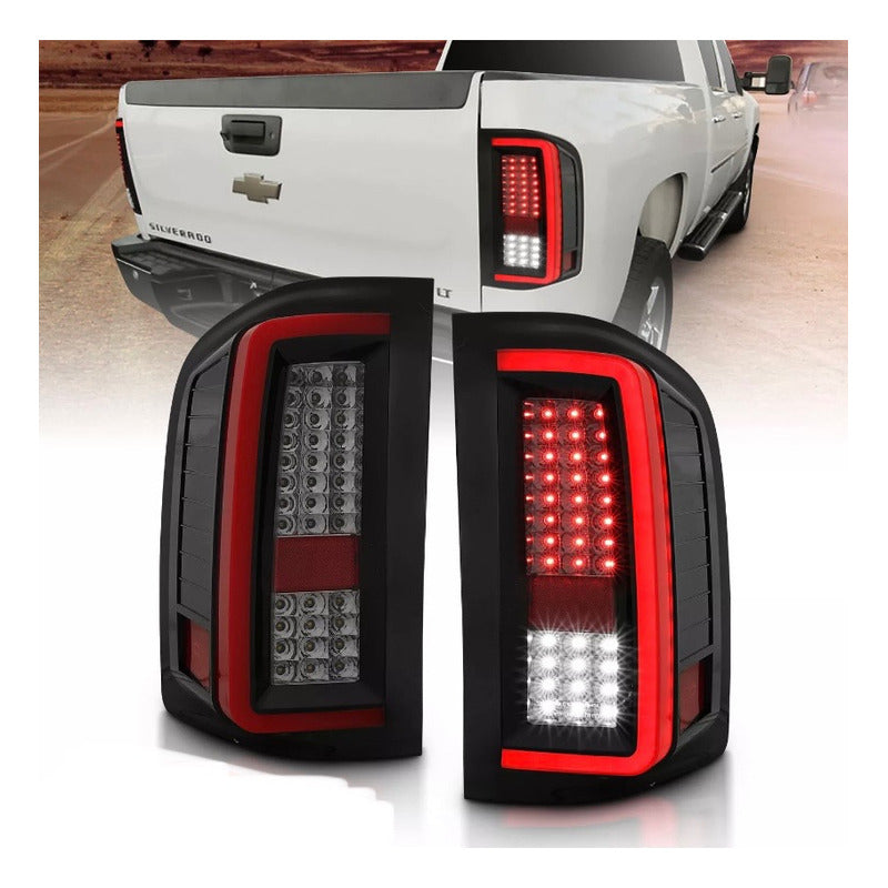Calavera Led Silverado 1500 2500 3500 2007 2008 A 2014 Rojo