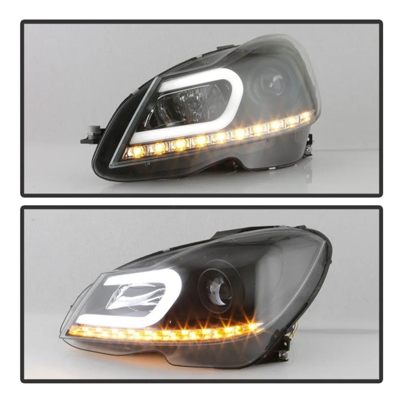 Led Drl Headlights Mercedes W204 2012 2013 2014