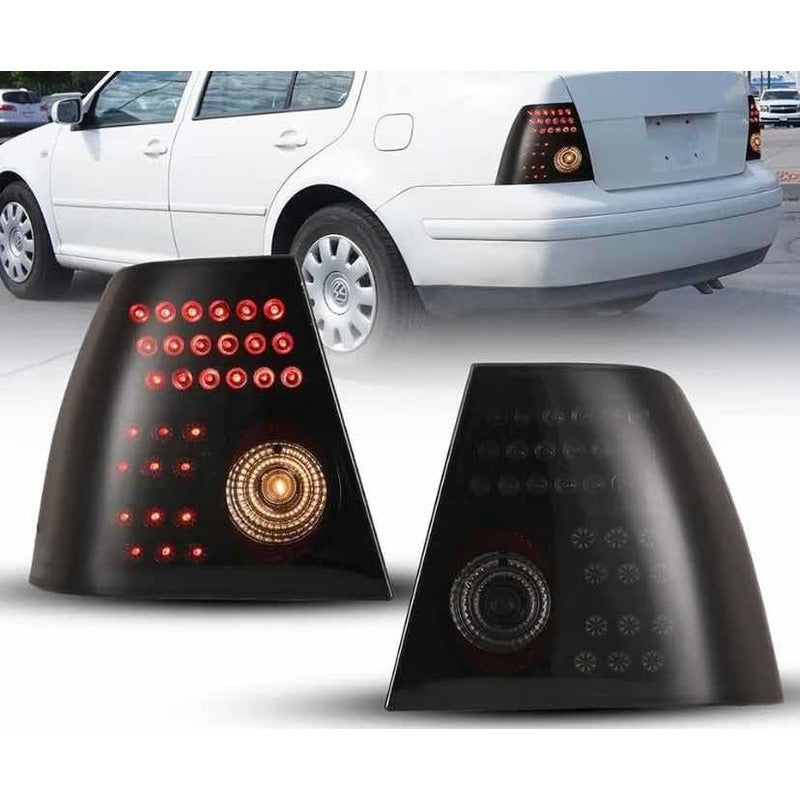 Par De Calaveras Led Volkswagen Jetta 1999 2000 2001 A 2003 Ahumado