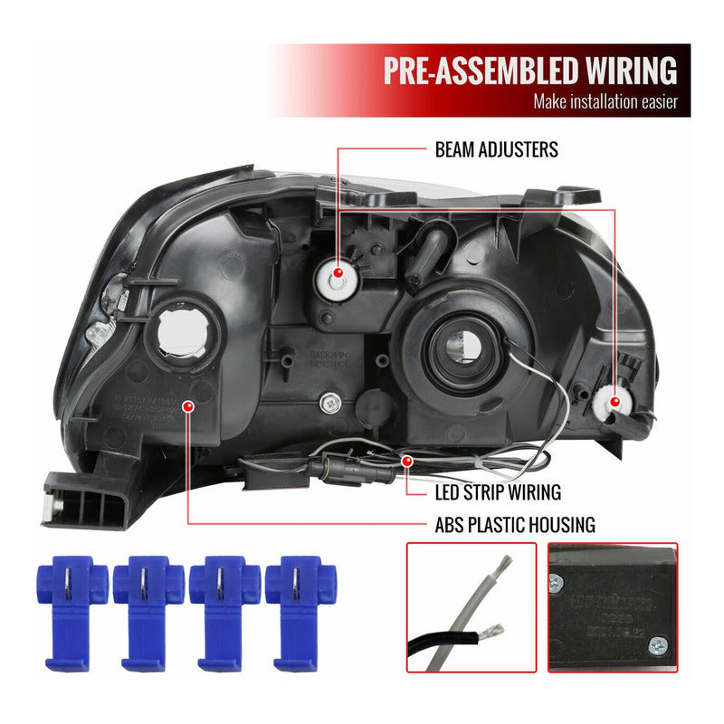 Led headlights Honda Civic Coupe/sedan 1999 2000