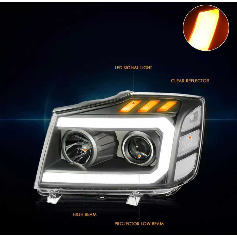 Par De Faros Led Nissan Titan Armada 2004 2005 2006 A 2015