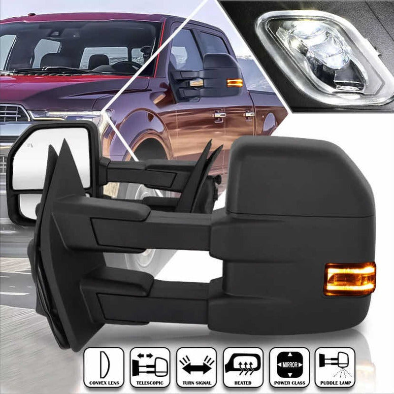 Par De Espejos Laterales Ford F-150/lobo 2015 2016 2017 2018