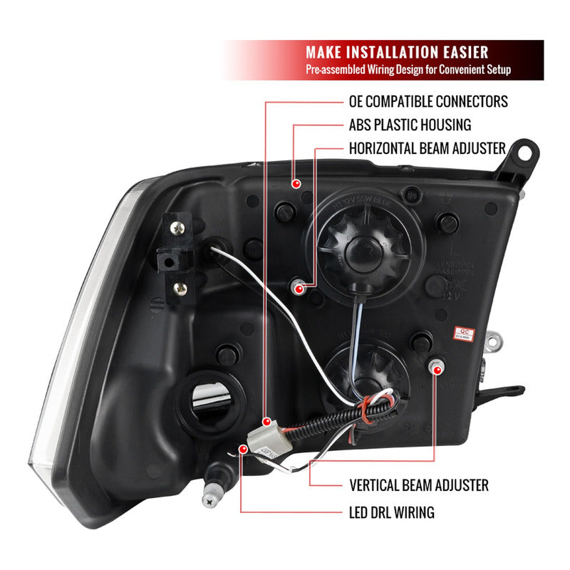 Led Headlights Ram 1500 2009 to 2018