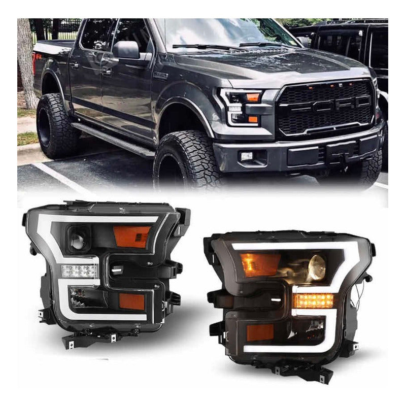 Faros Led Ford F-150 Lobo 2015 2016 2017 Izquierdo