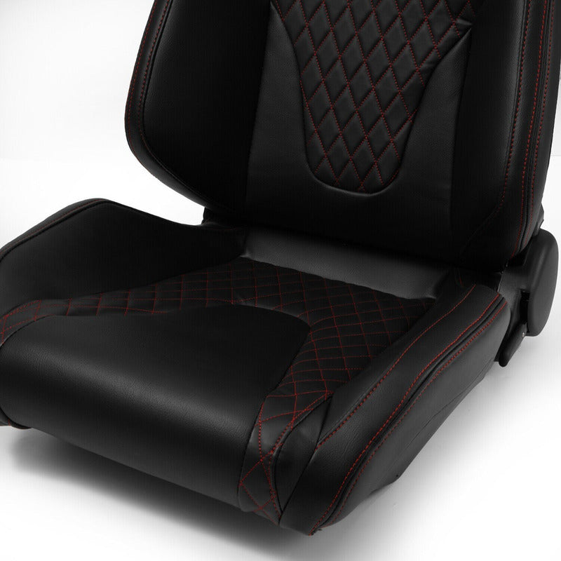Universal Reclining Racing Seats with Adjustment Slider