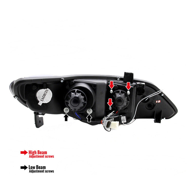 Dual Halo LED Headlights for Honda Civic 2006, 2007, 2008, 2009, and 2011