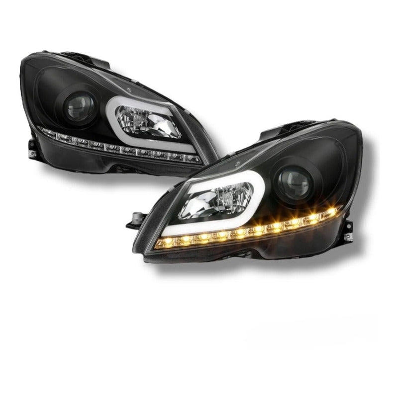 Led Drl Headlights Mercedes W204 2012 2013 2014