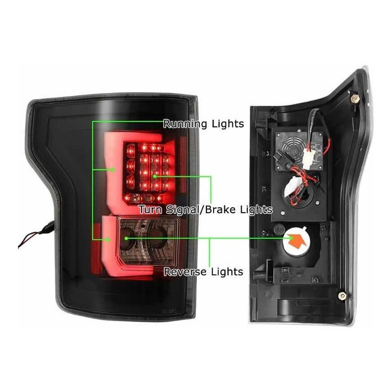 Calaveras Led F-150 Lobo 2015 2016 2017 Izquierdo Trasparente