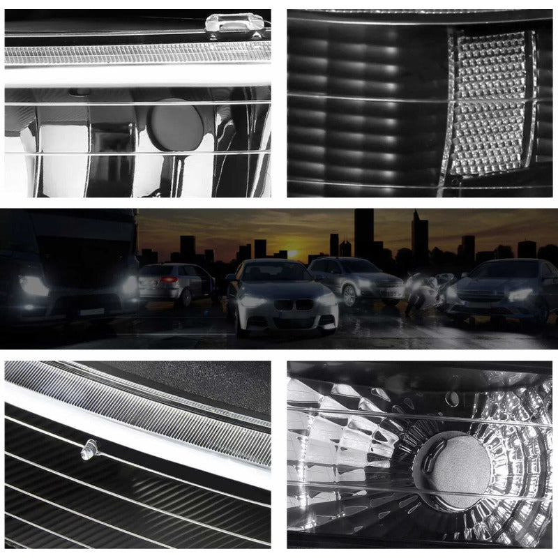 Faros Silverado Cheyenne 99 02 Suburban 00 06 Con Bulbos Led