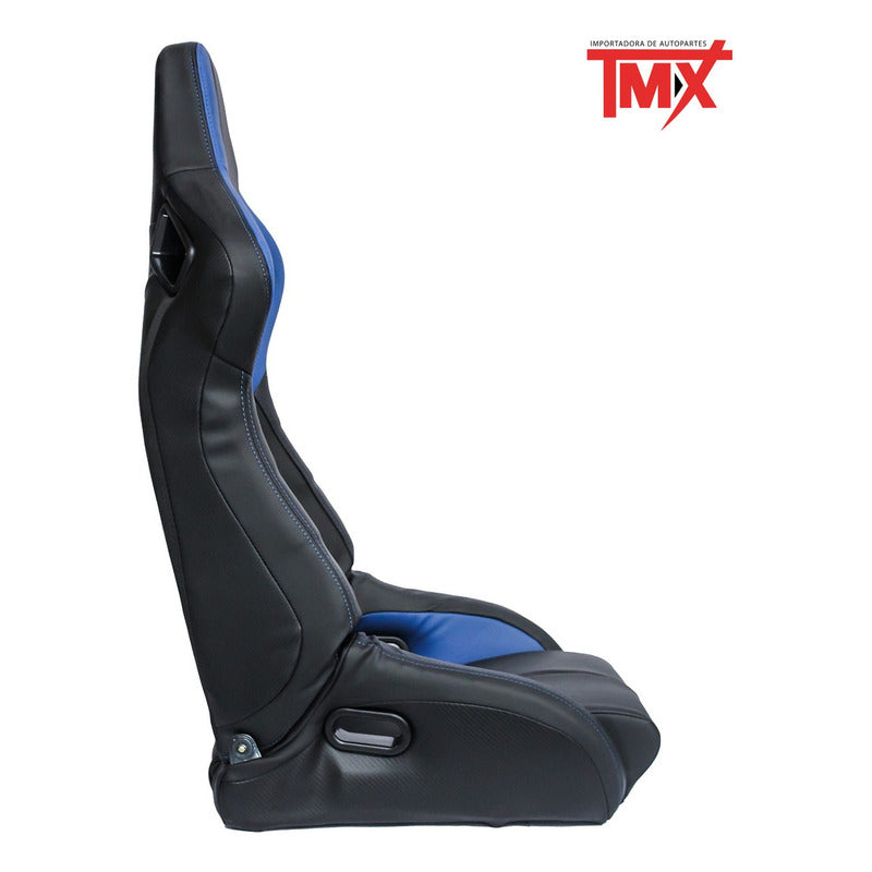 Par De Asientos Estilo De Carreras Pvc Con Deslizador