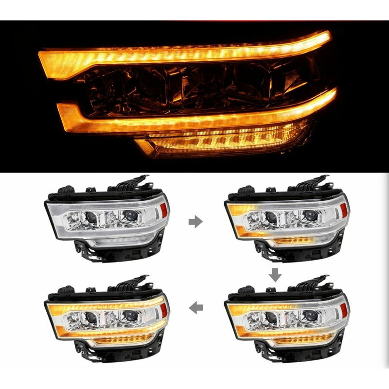 Par De Faros Led Dodge Ram 2500 3500 2019 2020 2021 A 2024 Derecho