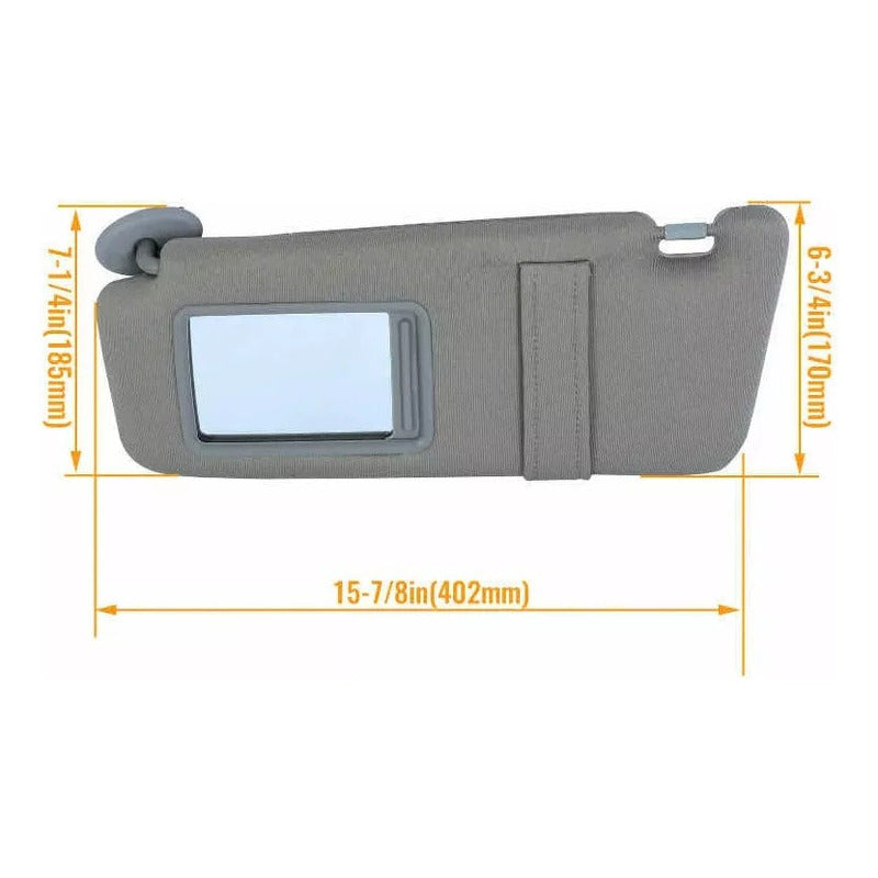 Passenger Side Sun Visor for Toyota Camry 2007 to 2011