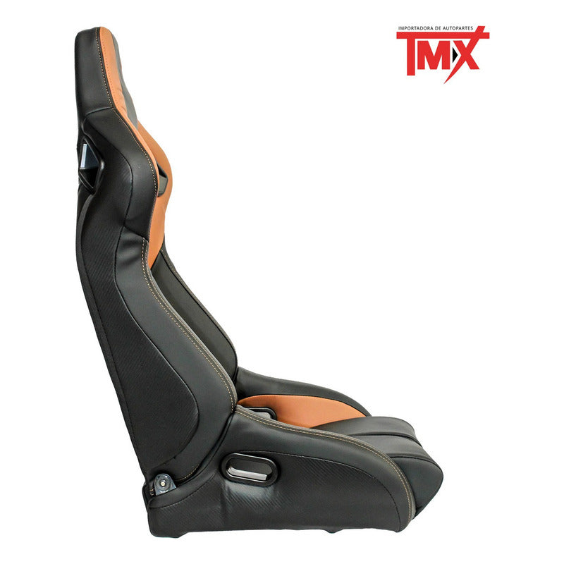 Par De Asientos Estilo De Carreras Pvc Con Deslizador