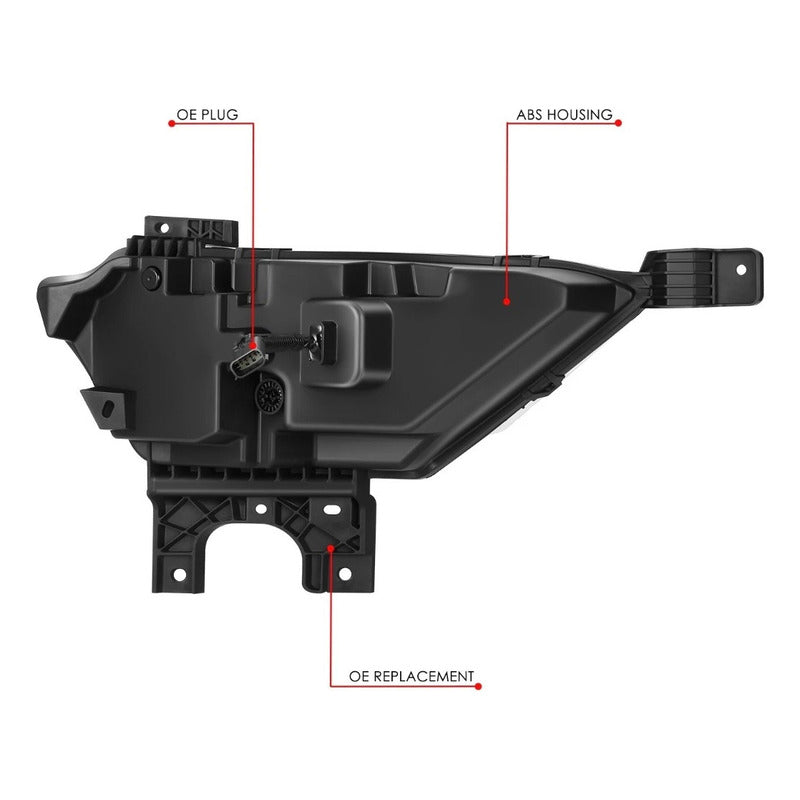 Faros Antiniebla F-150 Lobo Negro 2021 2022 2023 Trasparente