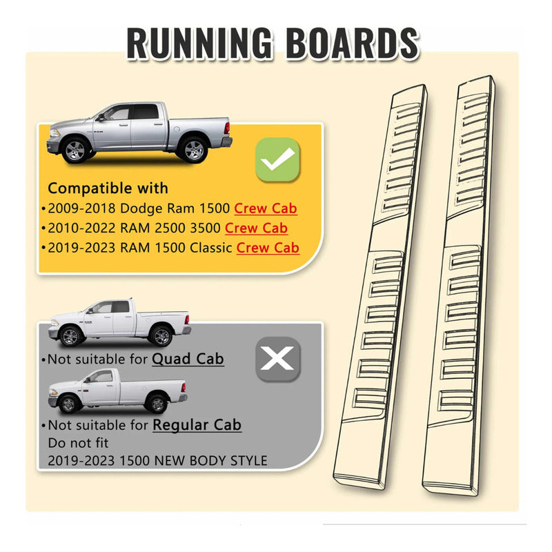 Ram Running Boards 2009 to 2018