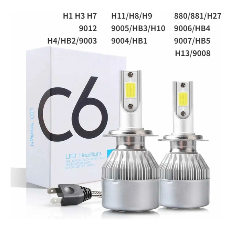 Par Bulbos Led 3800lm H4 H7 H13 05-06 F150 Ram Cheyenne