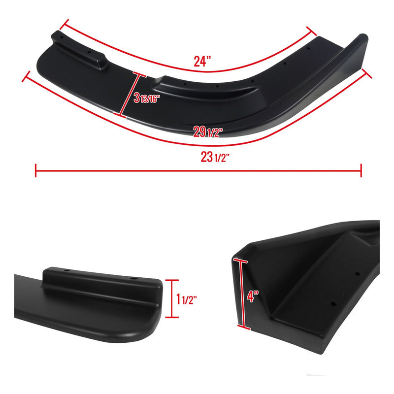 Lip Spoiler Accesorios Universal Negro Mate