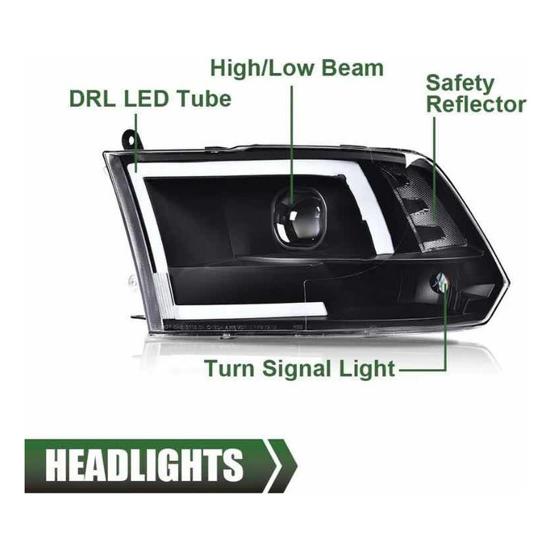 Led Headlights Ram 1500 2500 3500 2009 to 2018