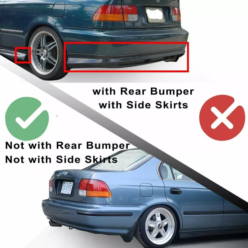 Mudguards For Honda Civic Coupe Sedan 1996 to 2000