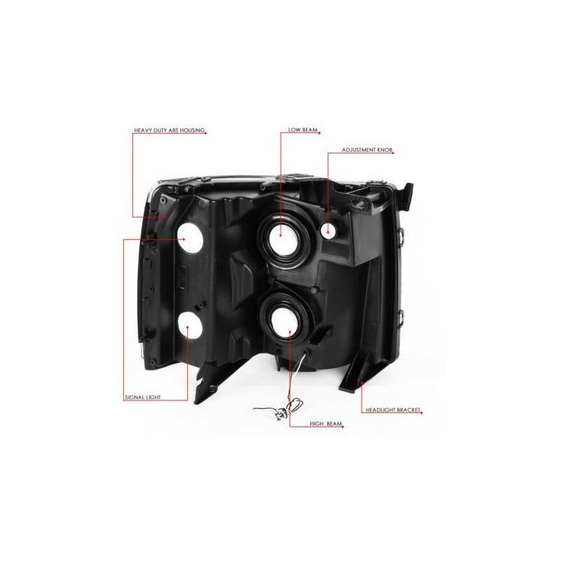 Chevrolet Silverado 1500 2500 3500 Headlights 2007 to 2014