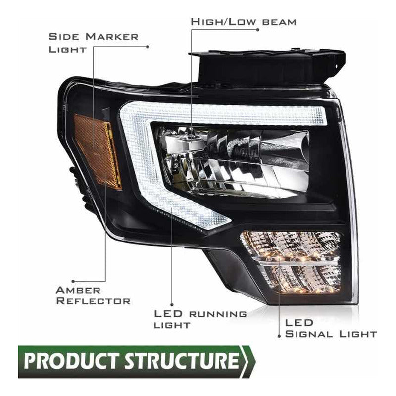 Led headlights Ford F-150 Lobo 2009 to 2014