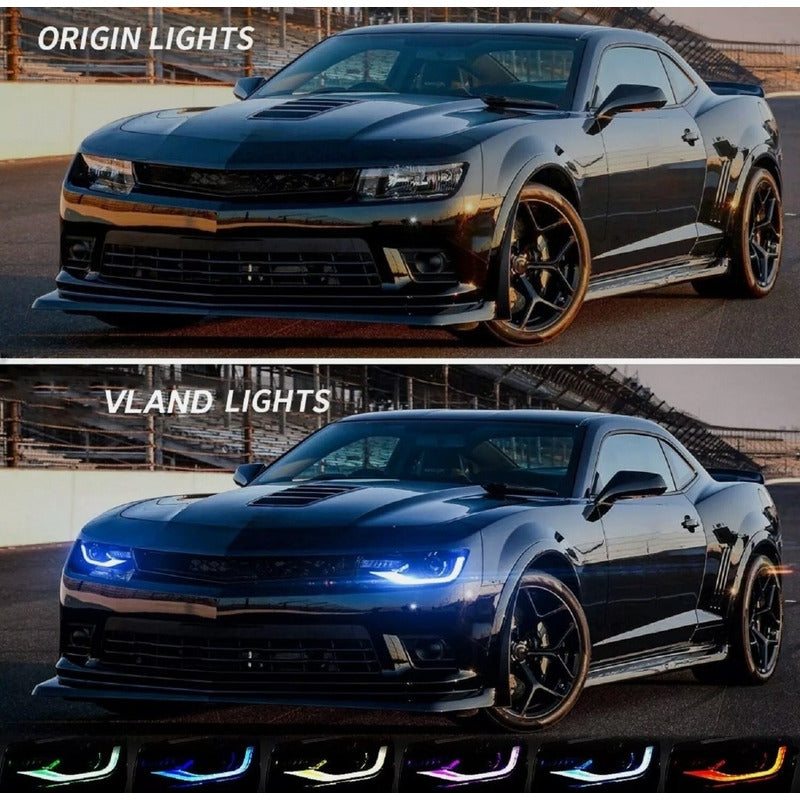 Led Headlights Sequential DRL Chevrolet Camaro 2014 2015