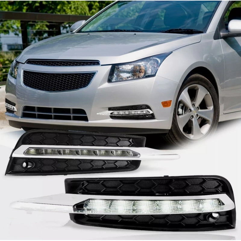 Pair of Led Fog Lights Chev Cruze 2010 2011 2012 2013 2014