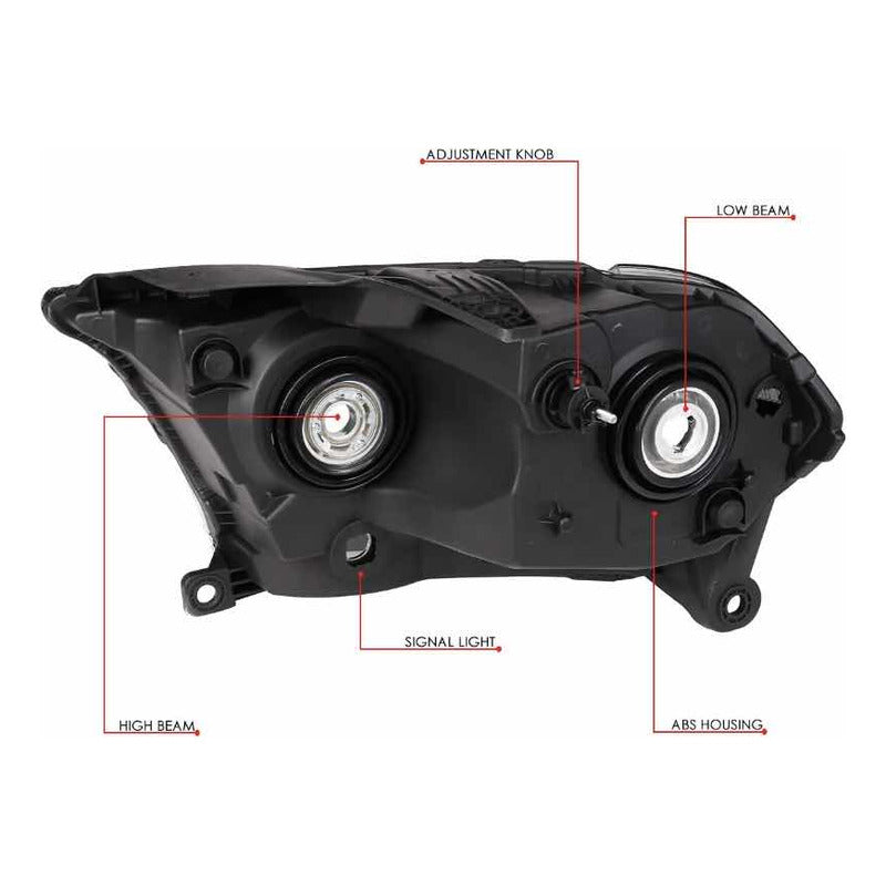 Durango Black Headlight Left Headlight Only 2011 2012 to 2013