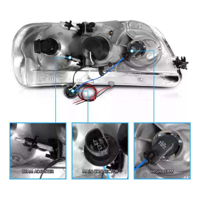 Par De Faros Led F-150 1997 1998 1999 2000 2001 2002 2003