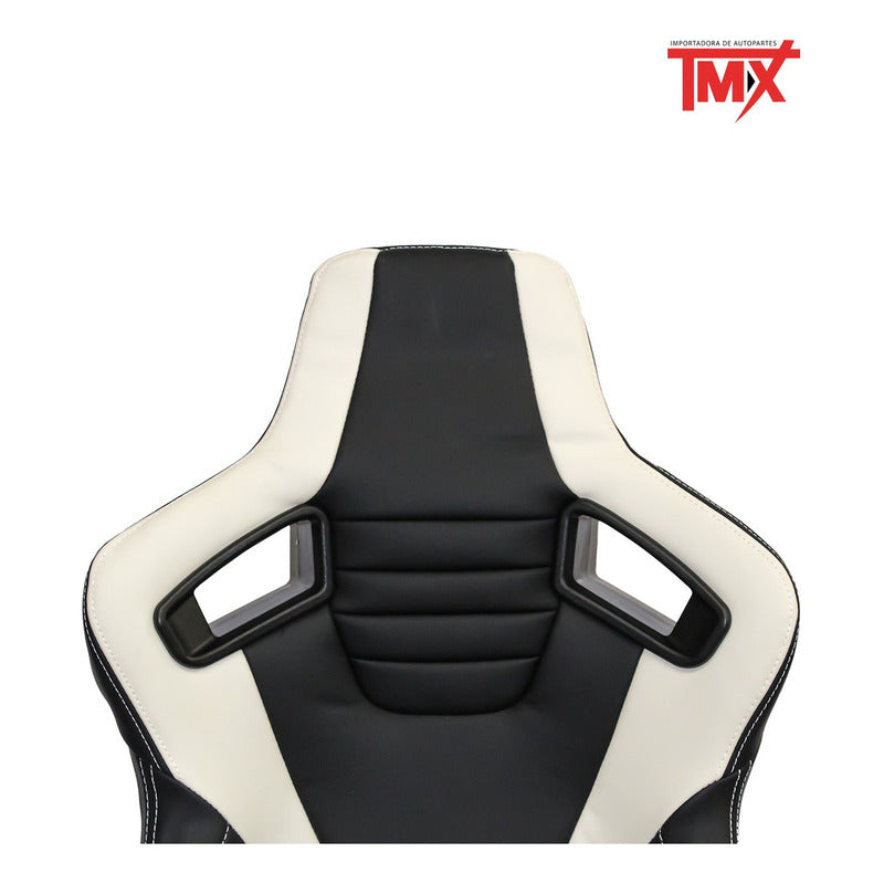 Par De Asientos Estilo De Carreras Pvc Con Deslizador