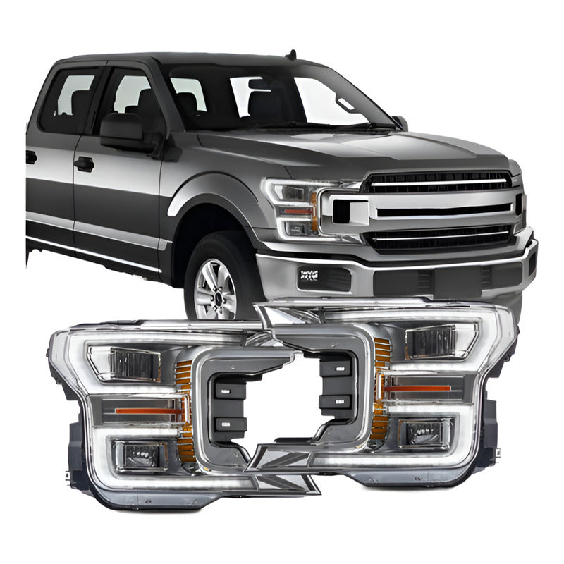 Faros Led Secuencial Ford Lobo F-150 Xlt 2018 2019 2020