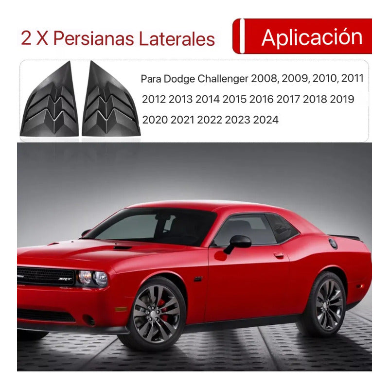 Louvers Laterales Dodge Challenger 2008 2009 2010 A 2023 Negro