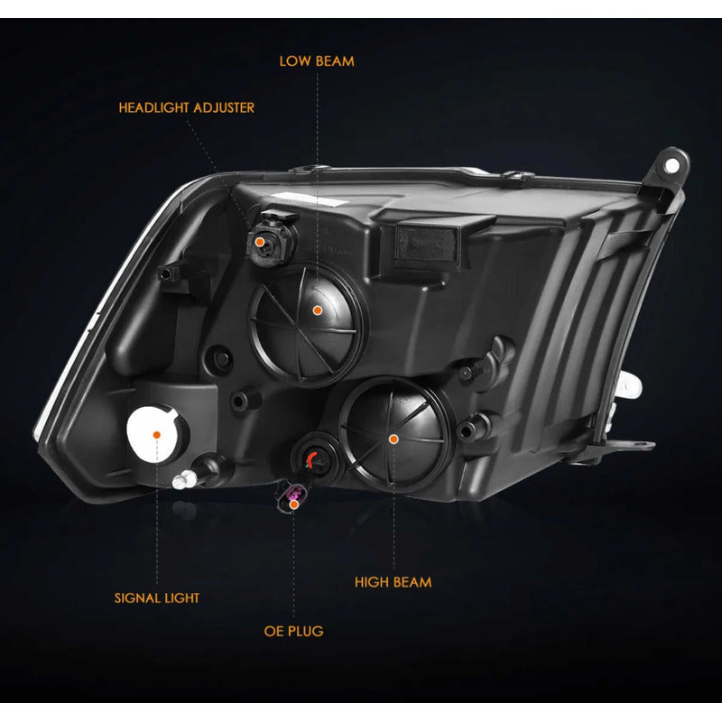 Faros(par) Dodge Ram Ahumados 2009 2010 2011 2012 2013 2014