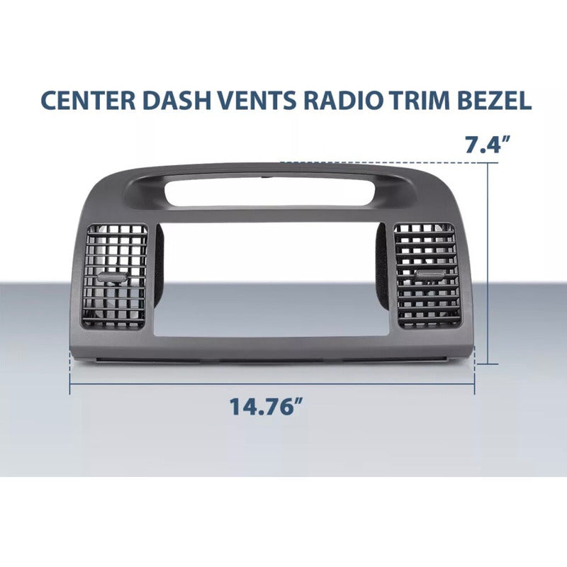 Bisel Central Para Radio Toyota Camry Gris 2002 A 2006