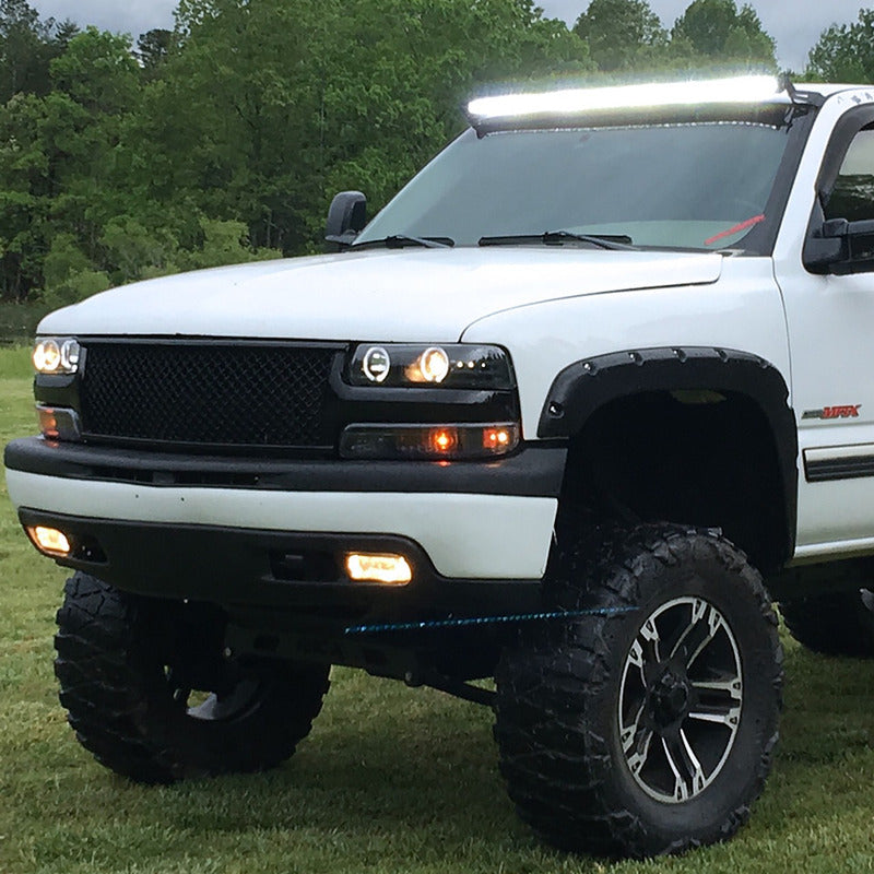 Par De Faros Doble Halo Chevy Silverado Tahoe 1999 A 2006 Izquierdo
