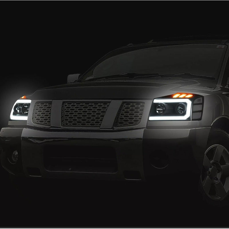 Faros Led Drl Para Nissan Titan Armada 2004 2005 2006 A 2015