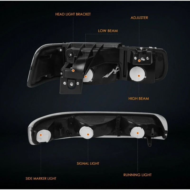 Led Drl Headlights Chevrolet Silverado Suburban 1999 to 2006
