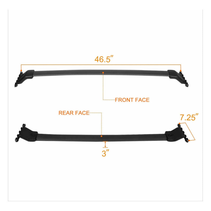Pilot Roof Rack Cross Bars 2009 2010 to 2015