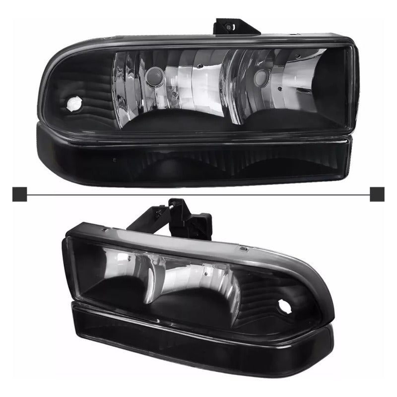 Par De Faros Chevrolet Gmc S10 Blazer 1998 1999 2000 A 2004 Izquierdo