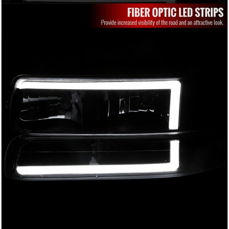 Par De Faros Led Chevrolet Silverado 1500 1999 2000 A 2002 Derecho