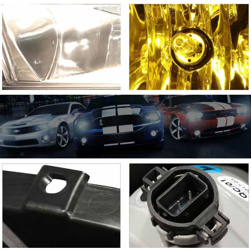 Pair of Amber Fog Lights for Chevy Silverado 1500 2014 to 2015