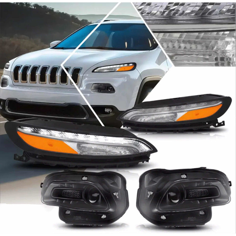 Par Faros Led Jeep Cherokee 2014 2015 2016 2017 2018