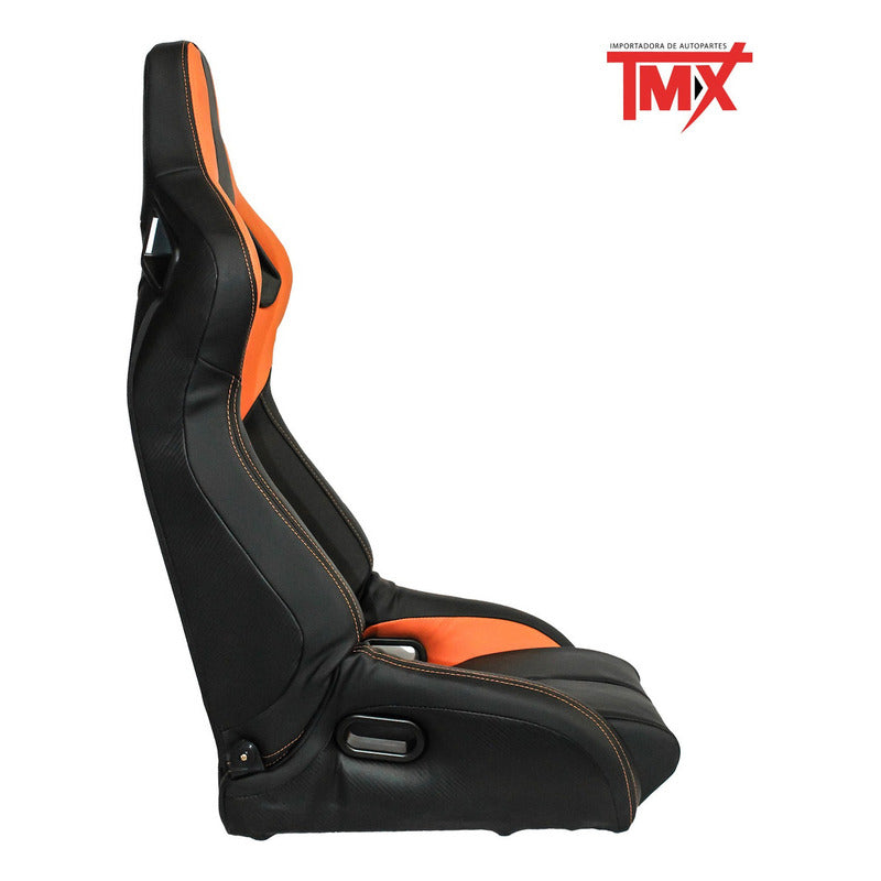 Par De Asientos Estilo De Carreras Pvc Con Deslizador