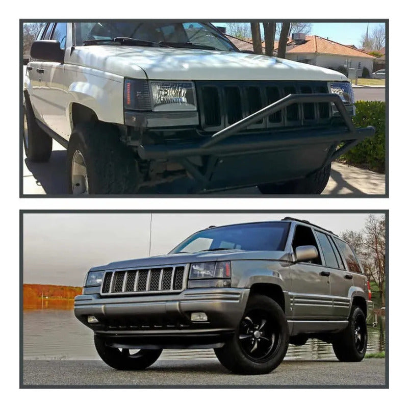 Faros Negros Para Grand Cherokee 1993 1994 1995 1996 Ambos Lados