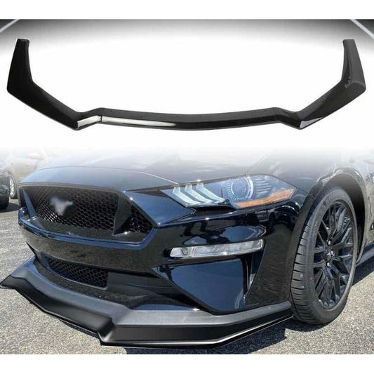 Lip Spoiler Frontal Negro Brillante Mustang Gt 2018-2020