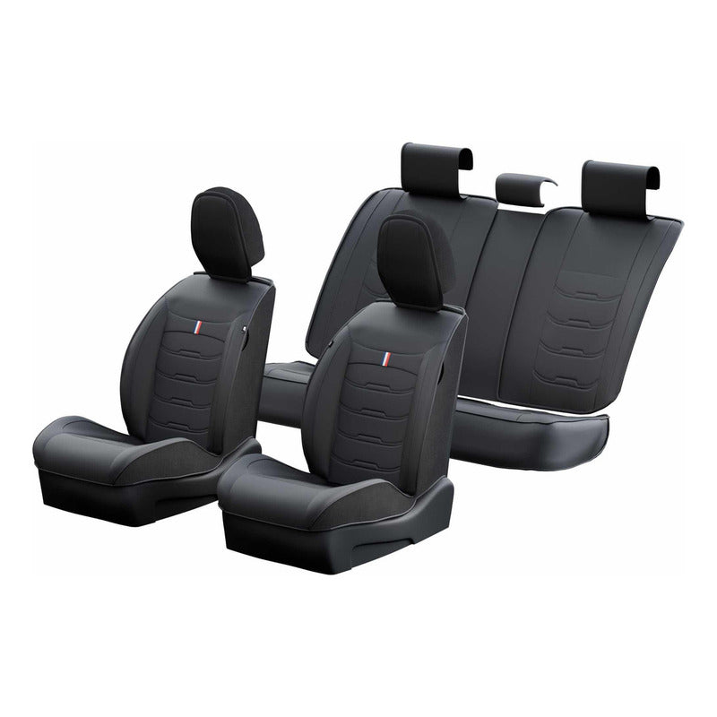 Cubre Asiento Lujo Juego Completo Cuero Sintético